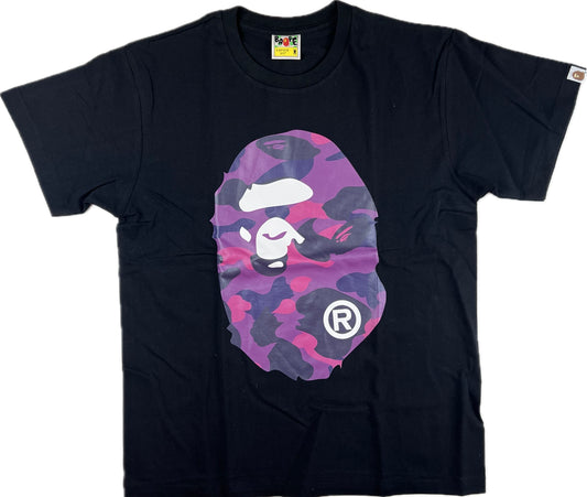 Bape Purple Camo Big Ape Logo T-shirt
