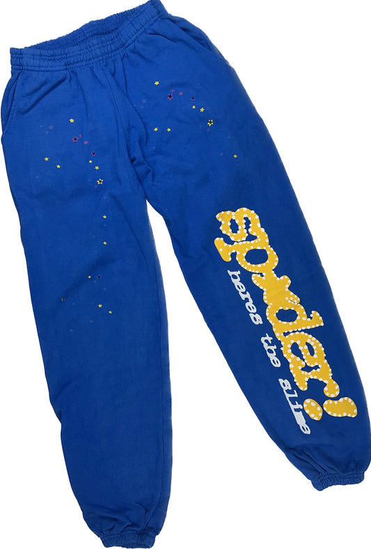 Sp5der TC Blue Sweatpants
