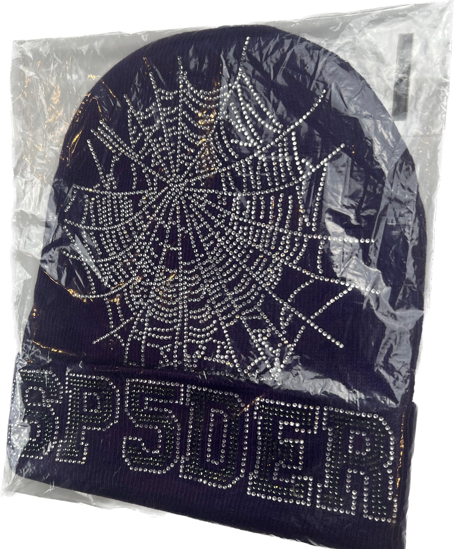 Sp5der Rhinestone Beanie