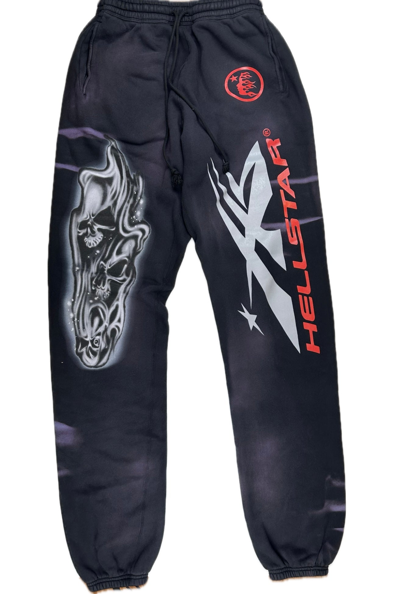 HS Airbrushed Skull Elastic Sweatpants