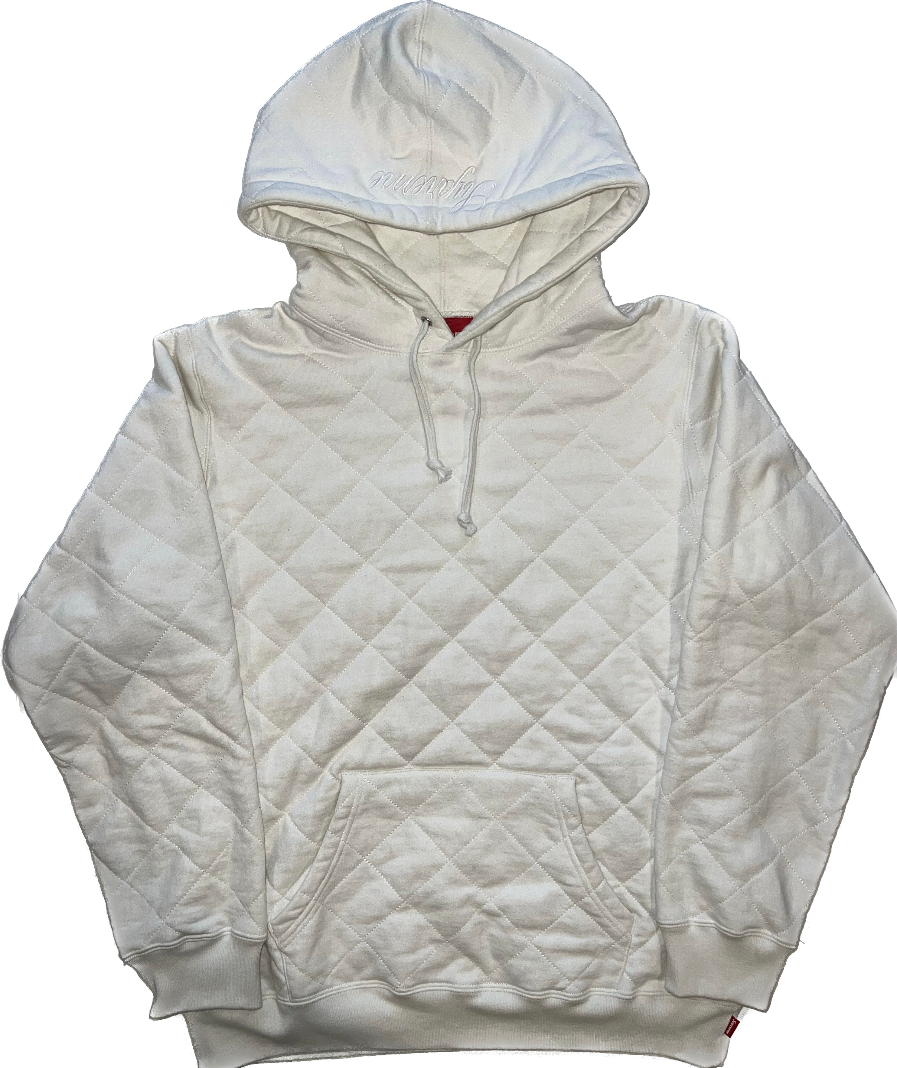 Supreme quilted 2025 hooded sweatshirt