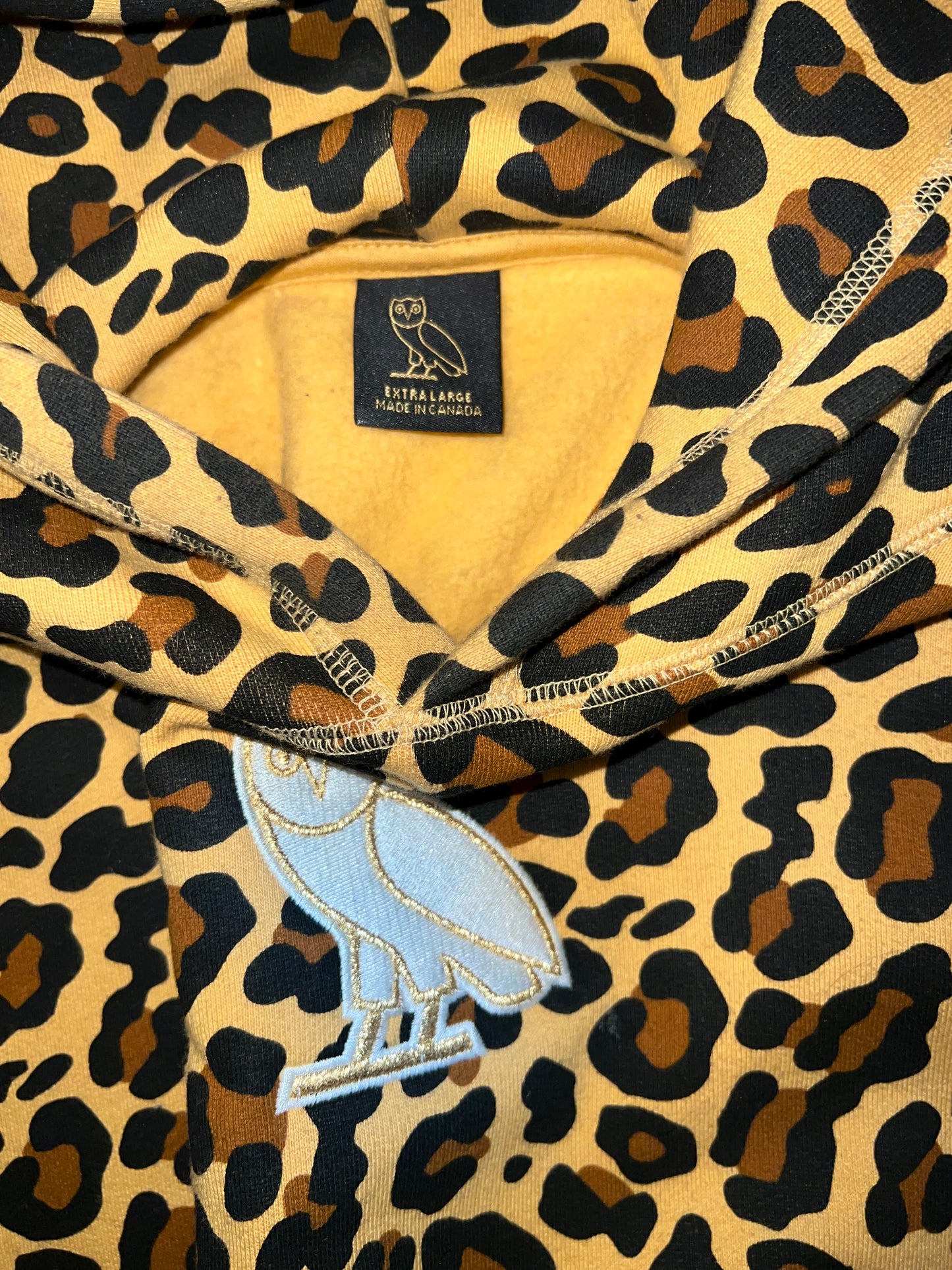 OVO Classic Owl Leopard Print Hoodie